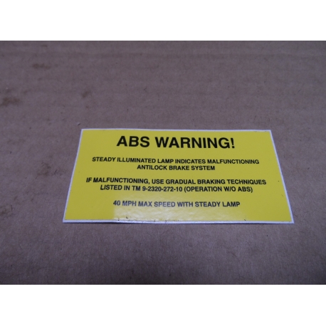 Label ABS warning